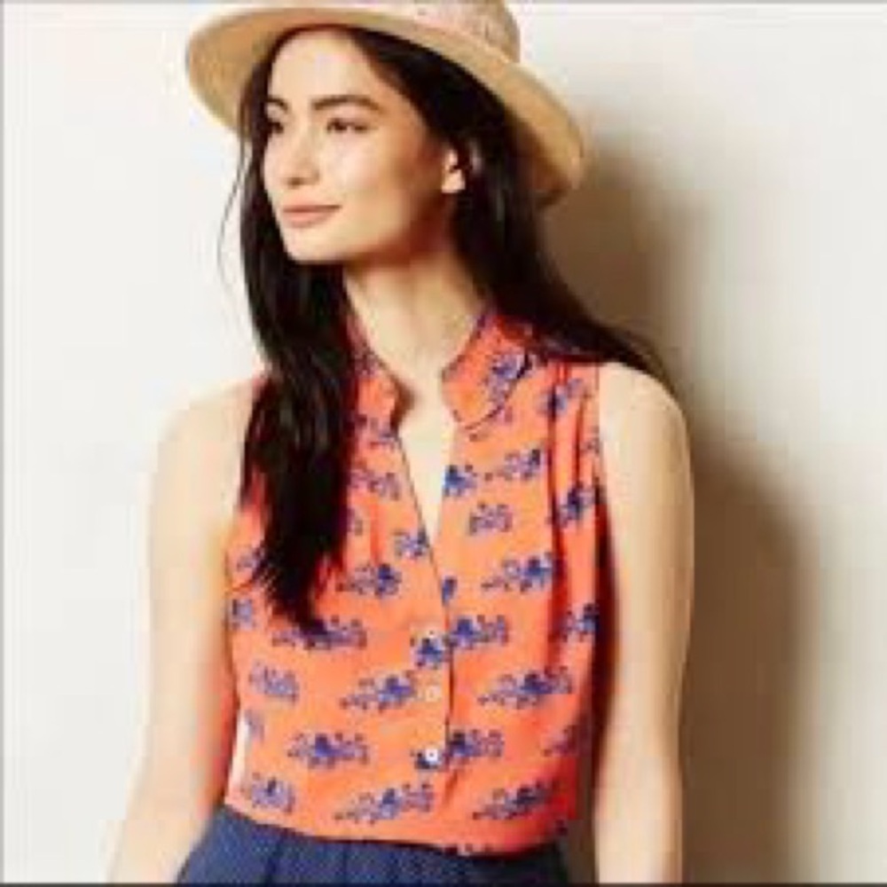 Maeve Sleeveless Octopus Blouse